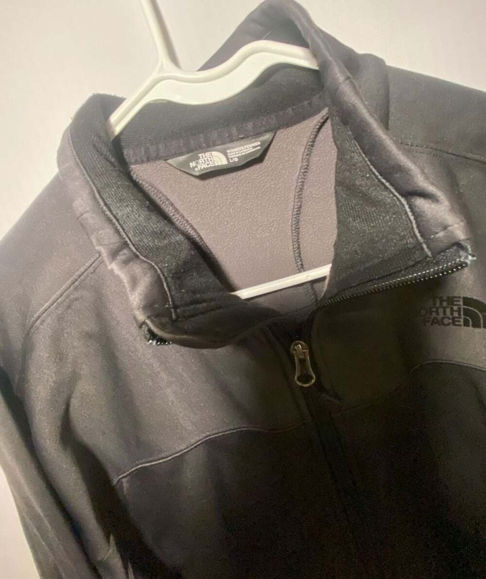 The North Face Full Zip Womens Jacket Size L Black Fleece Lined
